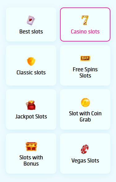 Slotomania Slot Categories